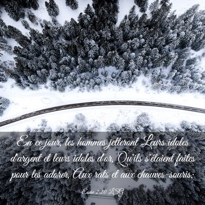 Picture 03 - Ésaïe 2:20 LSG - En ce jour, les hommes jetteront Leurs idoles - Bible Verse Picture