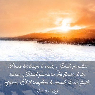 Picture 03 - Ésaïe 27:6 LSG - Dans les temps à venir, Jacob prendra racine, - Bible Verse Picture