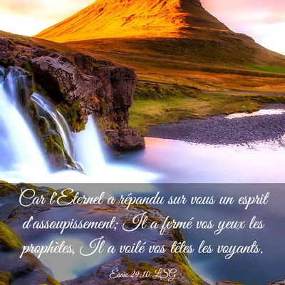 Picture 03 - Ésaïe 29:10 LSG - Car l'Eternel a répandu sur vous un esprit - Bible Verse Picture