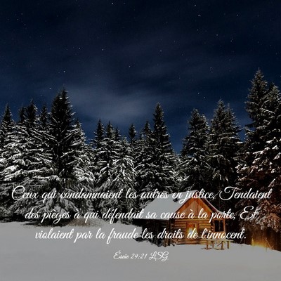 Picture 03 - Ésaïe 29:21 LSG - Ceux qui condamnaient les autres en justice, - Bible Verse Picture