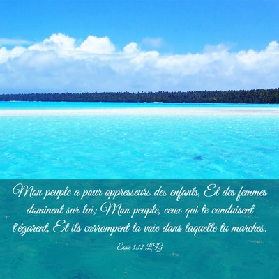 Picture 03 - Ésaïe 3:12 LSG - Mon peuple a pour oppresseurs des enfants, Et des - Bible Verse Picture