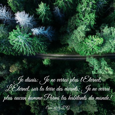 Picture 03 - Ésaïe 38:11 LSG - Je disais: Je ne verrai plus l'Eternel, - Bible Verse Picture