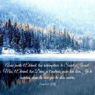 Picture 03 - Ésaïe 48:17 LSG - Ainsi parle l'Eternel, ton rédempteur, le Saint - Bible Verse Picture
