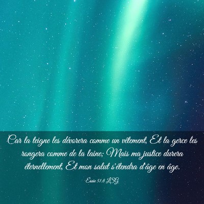 Picture 03 - Ésaïe 51:8 LSG - Car la teigne les dévorera comme un vêtement, - Bible Verse Picture