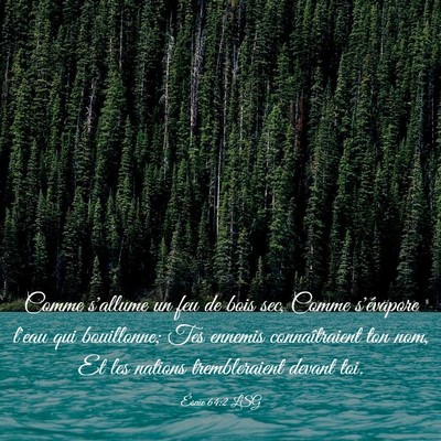 Picture 03 - Ésaïe 64:2 LSG - Comme s'allume un feu de bois sec, Comme - Bible Verse Picture