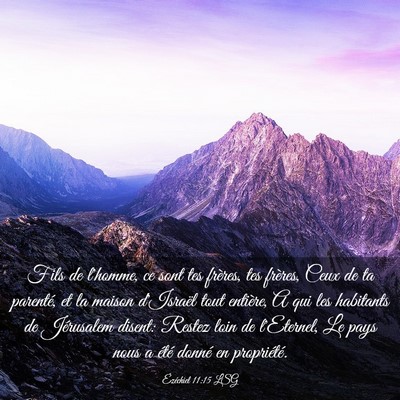 Picture 03 - Ézéchiel 11:15 LSG - Fils de l'homme, ce sont tes frères, tes - Bible Verse Picture