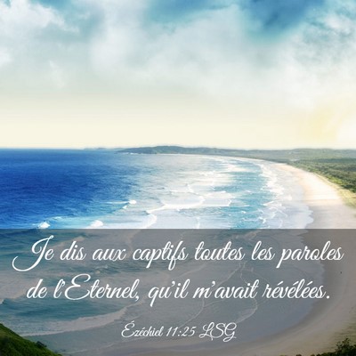 Picture 03 - Ézéchiel 11:25 LSG - Je dis aux captifs toutes les paroles de - Bible Verse Picture