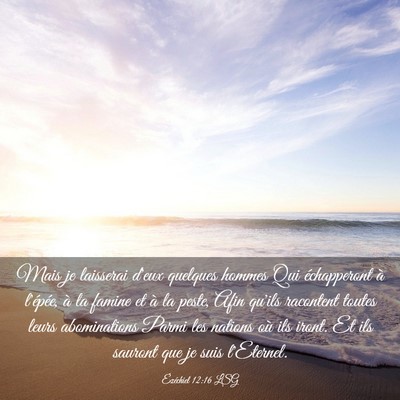 Picture 03 - Ézéchiel 12:16 LSG - Mais je laisserai d'eux quelques hommes Qui - Bible Verse Picture