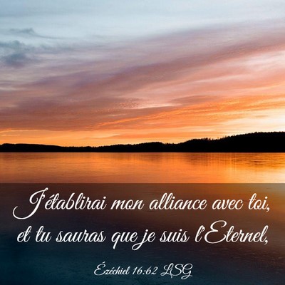 Picture 03 - Ézéchiel 16:62 LSG - J'établirai mon alliance avec toi, et tu sauras - Bible Verse Picture
