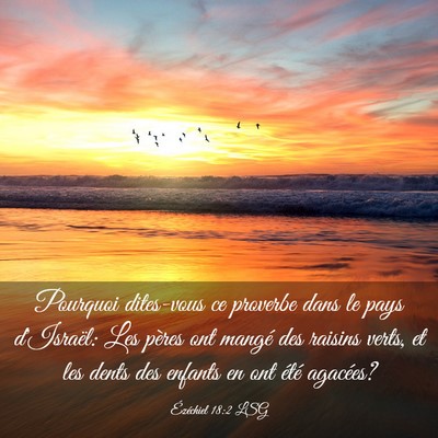 Picture 03 - Ézéchiel 18:2 LSG - Pourquoi dites-vous ce proverbe dans le pays - Bible Verse Picture