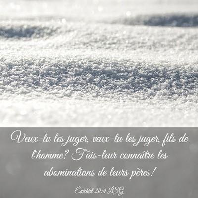Picture 03 - Ézéchiel 20:4 LSG - Veux-tu les juger, veux-tu les juger, fils de - Bible Verse Picture