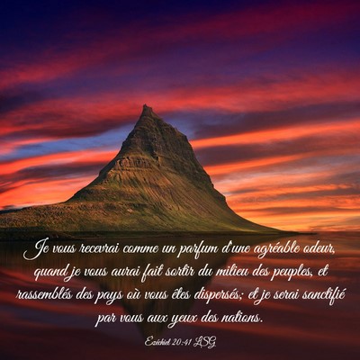 Picture 03 - Ézéchiel 20:41 LSG - Je vous recevrai comme un parfum d'une agréable - Bible Verse Picture