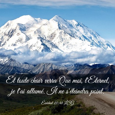 Picture 03 - Ézéchiel 20:48 LSG - Et toute chair verra Que moi, l'Eternel, je l'ai - Bible Verse Picture