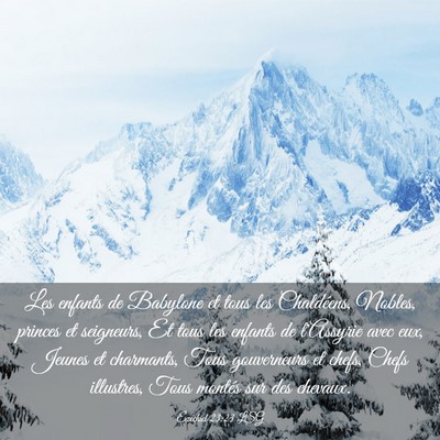 Picture 03 - Ézéchiel 23:23 LSG - Les enfants de Babylone et tous les Chaldéens, - Bible Verse Picture