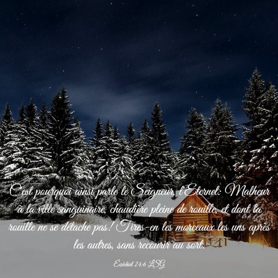 Picture 03 - Ézéchiel 24:6 LSG - C'est pourquoi ainsi parle le Seigneur, - Bible Verse Picture