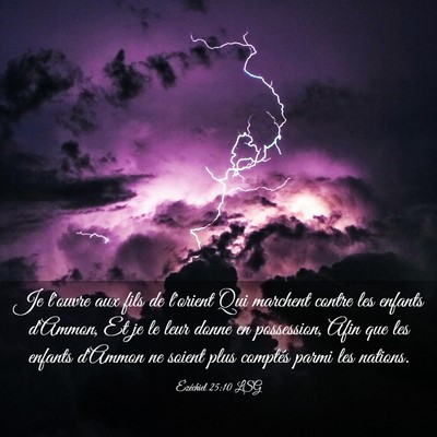 Picture 03 - Ézéchiel 25:10 LSG - Je l'ouvre aux fils de l'orient Qui marchent - Bible Verse Picture