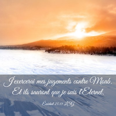 Picture 03 - Ézéchiel 25:11 LSG - J'exercerai mes jugements contre Moab. Et ils - Bible Verse Picture