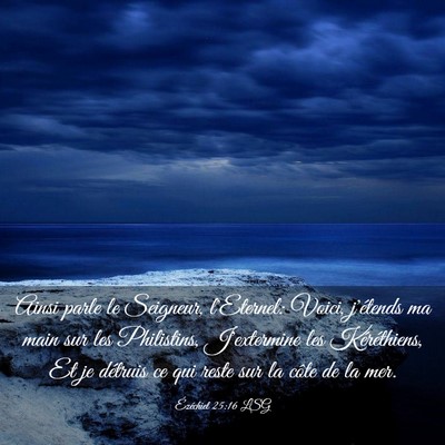 Picture 03 - Ézéchiel 25:16 LSG - Ainsi parle le Seigneur, l'Eternel: Voici, - Bible Verse Picture