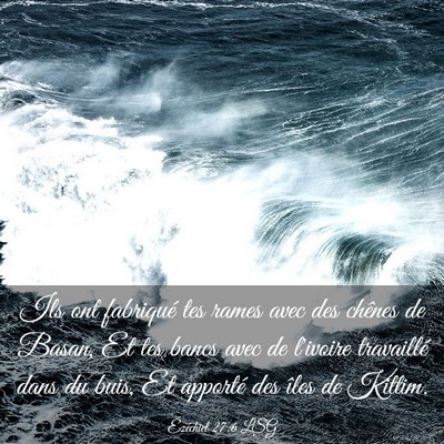 Picture 03 - Ézéchiel 27:6 LSG - Ils ont fabriqué tes rames avec des chênes de - Bible Verse Picture