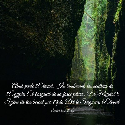 Picture 03 - Ézéchiel 30:6 LSG - Ainsi parle l'Eternel: Ils tomberont, les - Bible Verse Picture