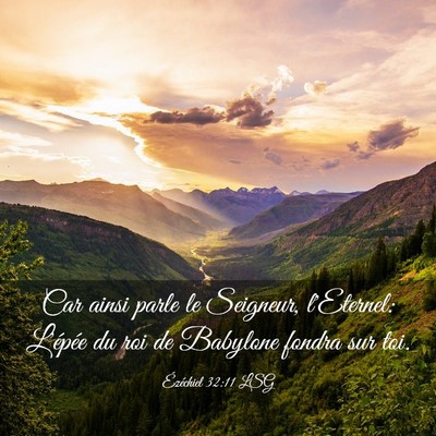 Picture 03 - Ézéchiel 32:11 LSG - Car ainsi parle le Seigneur, l'Eternel: L'épée - Bible Verse Picture