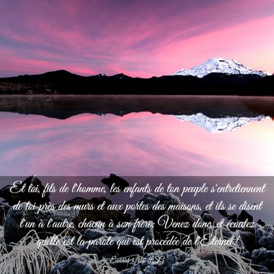 Picture 03 - Ézéchiel 33:30 LSG - Et toi, fils de l'homme, les enfants de ton - Bible Verse Picture