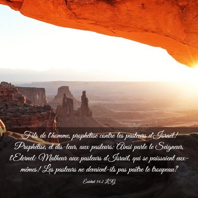 Picture 03 - Ézéchiel 34:2 LSG - Fils de l'homme, prophétise contre les pasteurs - Bible Verse Picture