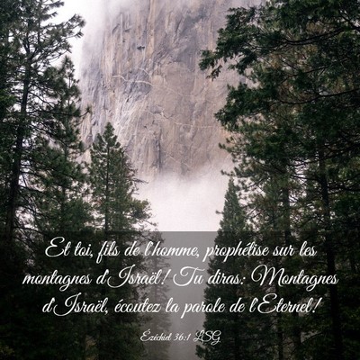Picture 03 - Ézéchiel 36:1 LSG - Et toi, fils de l'homme, prophétise sur les - Bible Verse Picture