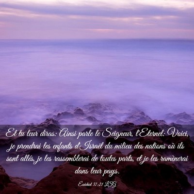 Picture 03 - Ézéchiel 37:21 LSG - Et tu leur diras: Ainsi parle le Seigneur, - Bible Verse Picture