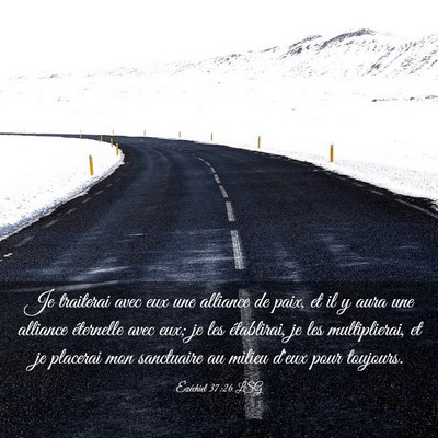 Picture 03 - Ézéchiel 37:26 LSG - Je traiterai avec eux une alliance de paix, et il - Bible Verse Picture