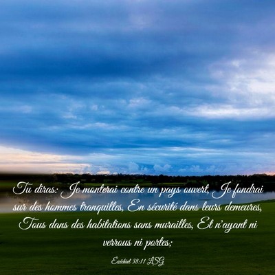 Picture 03 - Ézéchiel 38:11 LSG - Tu diras: Je monterai contre un pays ouvert, Je - Bible Verse Picture