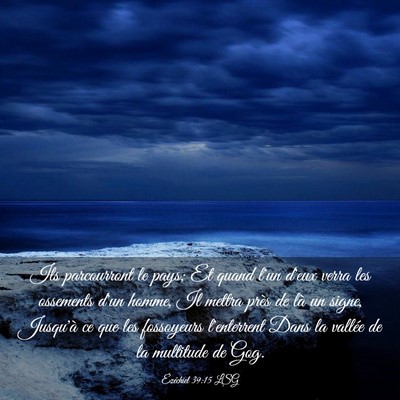 Picture 03 - Ézéchiel 39:15 LSG - Ils parcourront le pays; Et quand l'un d'eux - Bible Verse Picture
