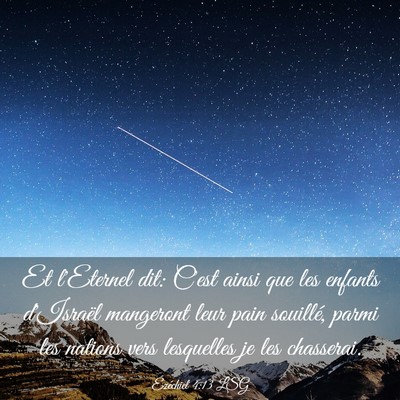 Picture 03 - Ézéchiel 4:13 LSG - Et l'Eternel dit: C'est ainsi que les enfants - Bible Verse Picture