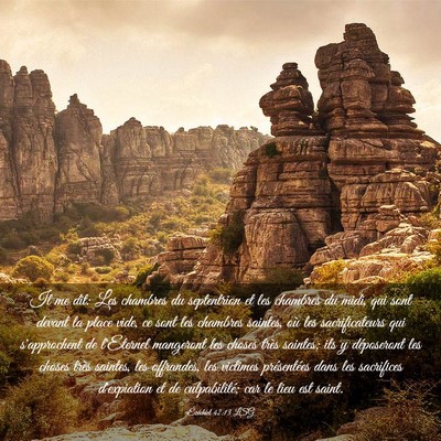 Picture 03 - Ézéchiel 42:13 LSG - Il me dit: Les chambres du septentrion et les - Bible Verse Picture
