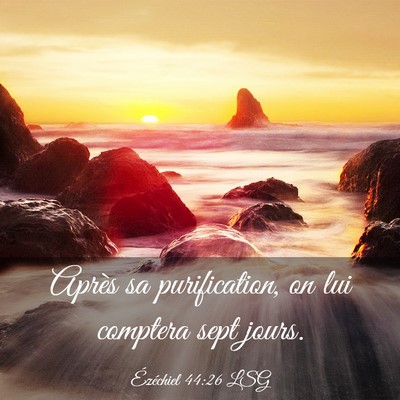 Picture 03 - Ézéchiel 44:26 LSG - Après sa purification, on lui comptera sept - Bible Verse Picture