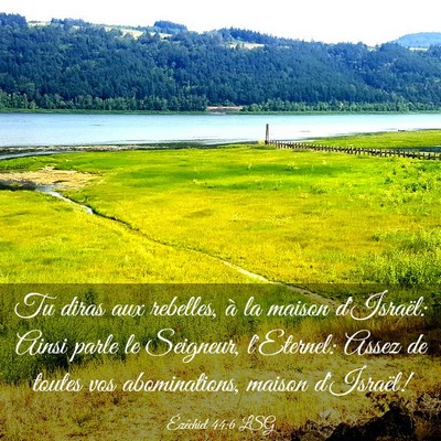Picture 03 - Ézéchiel 44:6 LSG - Tu diras aux rebelles, à la maison d'Israël: - Bible Verse Picture