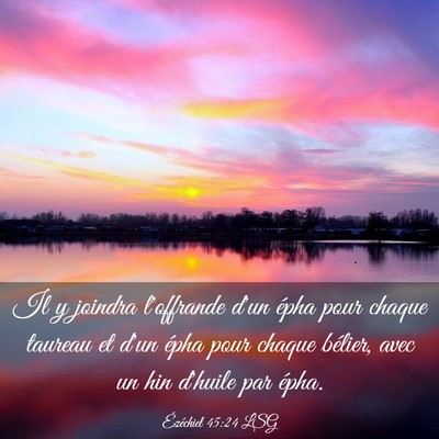 Picture 03 - Ézéchiel 45:24 LSG - Il y joindra l'offrande d'un épha pour chaque - Bible Verse Picture