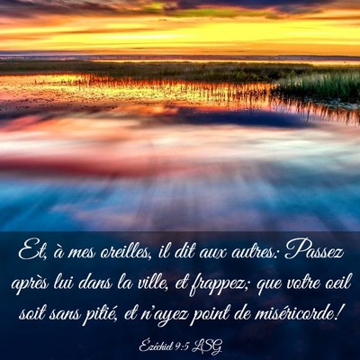 Picture 03 - Ézéchiel 9:5 LSG - Et, à mes oreilles, il dit aux autres: Passez - Bible Verse Picture