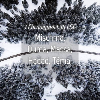 Picture 04 - 1 Chroniques 1:30 LSG - Mischma, Duma, Massa, Hadad, - Bible Verse Picture