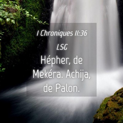 Picture 04 - 1 Chroniques 11:36 LSG - Hépher, de Mekéra. Achija, de - Bible Verse Picture