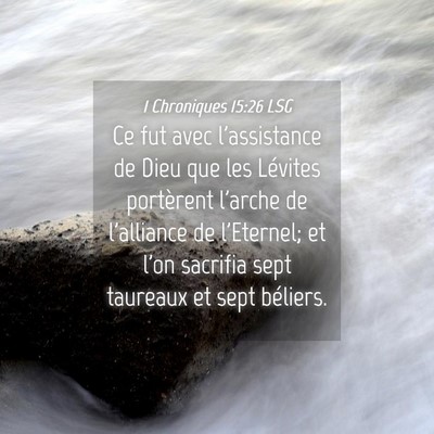 Picture 04 - 1 Chroniques 15:26 LSG - Ce fut avec l'assistance de Dieu que les Lévites - Bible Verse Picture