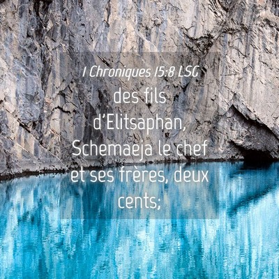 Picture 04 - 1 Chroniques 15:8 LSG - des fils d'Elitsaphan, Schemaeja le chef et ses - Bible Verse Picture