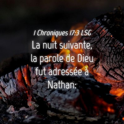 Picture 04 - 1 Chroniques 17:3 LSG - La nuit suivante, la parole de Dieu fut adressée - Bible Verse Picture