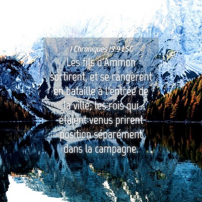 Picture 04 - 1 Chroniques 19:9 LSG - Les fils d'Ammon sortirent, et se rangèrent en - Bible Verse Picture