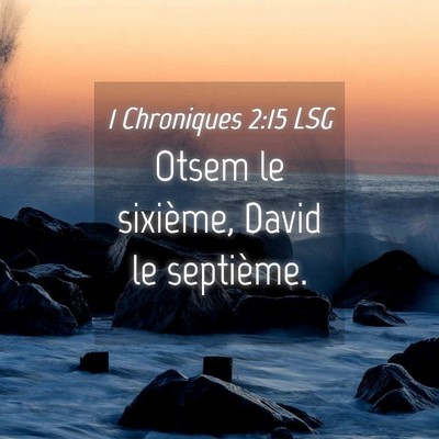 Picture 04 - 1 Chroniques 2:15 LSG - Otsem le sixième, David le - Bible Verse Picture