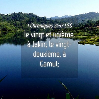 Picture 04 - 1 Chroniques 24:17 LSG - le vingt et unième, à Jakin; le - Bible Verse Picture