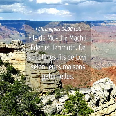 Picture 04 - 1 Chroniques 24:30 LSG - Fils de Muschi: Machli, Eder et Jerimoth. Ce sont - Bible Verse Picture