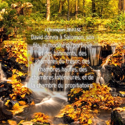 Picture 04 - 1 Chroniques 28:11 LSG - David donna à Salomon, son fils, le modèle du - Bible Verse Picture