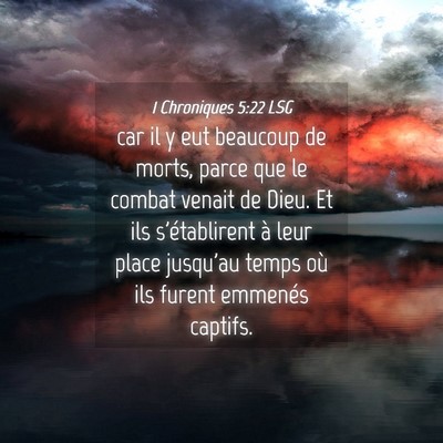 Picture 04 - 1 Chroniques 5:22 LSG - car il y eut beaucoup de morts, parce que le - Bible Verse Picture