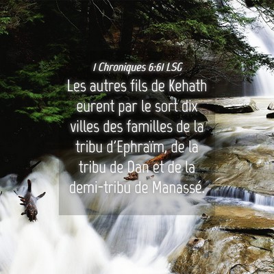 Picture 04 - 1 Chroniques 6:61 LSG - Les autres fils de Kehath eurent par le sort dix - Bible Verse Picture